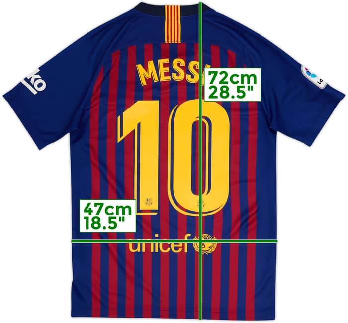2018-19 Barcelona Home Shirt Messi #10 - 9/10 - (S)