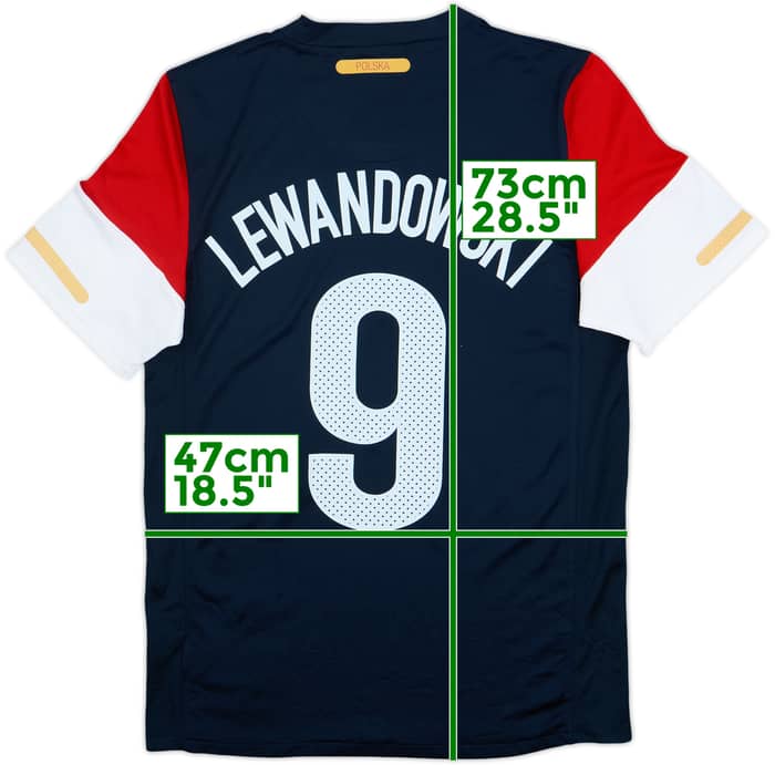 2010-12 Poland Away Shirt Lewandowski #9 - 8/10 - (S)