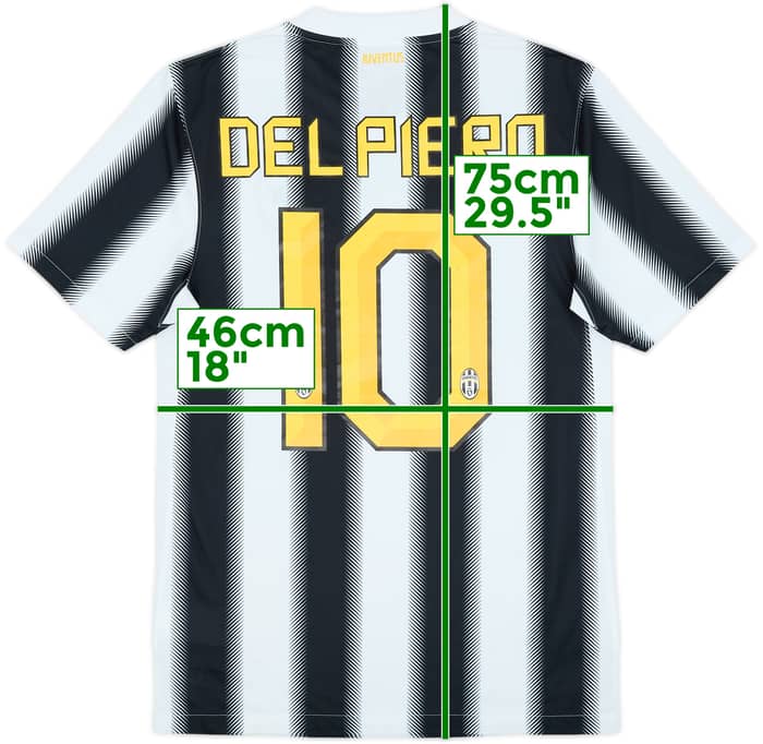 2011-12 Juventus Home Shirt Del Piero #10 - 8/10 - (S)