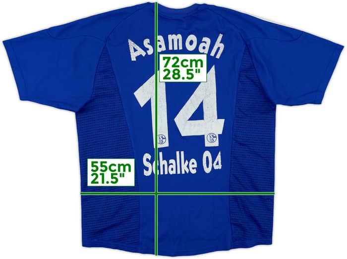 2002-04 Schalke Home Shirt Asamoah #14 - 4/10 - (L)