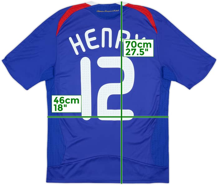 2007-08 France Home Shirt Henry #12 - 7/10 - (S)