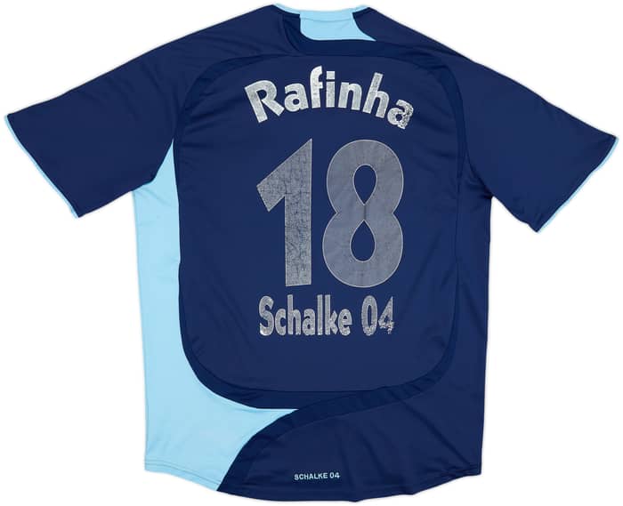 2007-08 Schalke European Home Shirt Rafinha #18 - 4/10 - (XL)