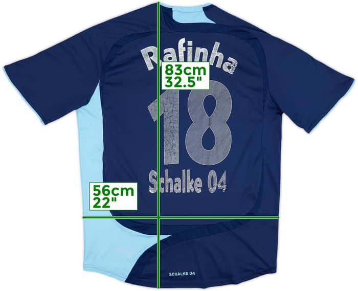 2007-08 Schalke European Home Shirt Rafinha #18 - 4/10 - (XL)