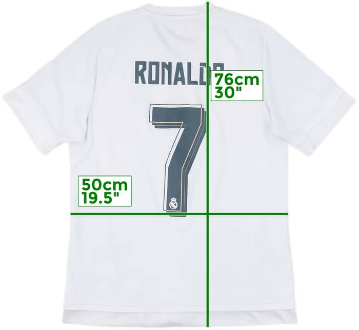 2015-16 Real Madrid Home Shirt Ronaldo #7 - 6/10 - (L)