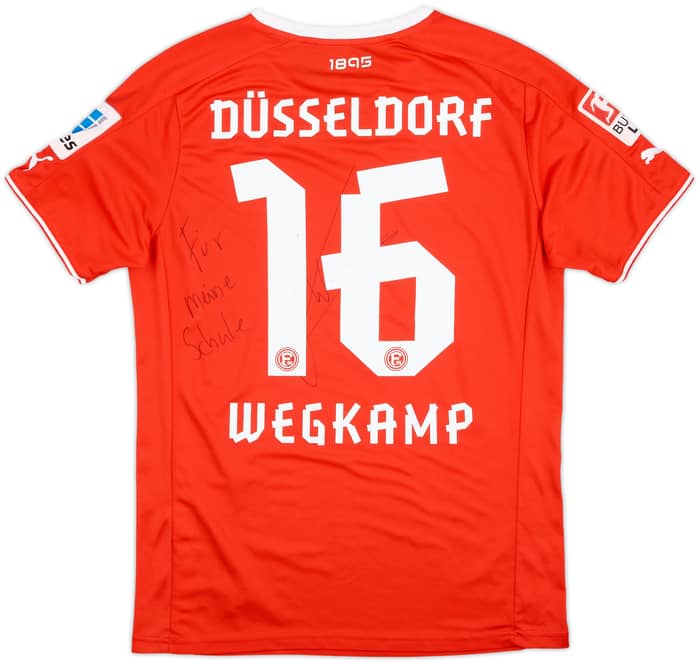 2013-14 Fortuna Dusseldorf Match Issue Signed Home Shirt Wegkamp #16