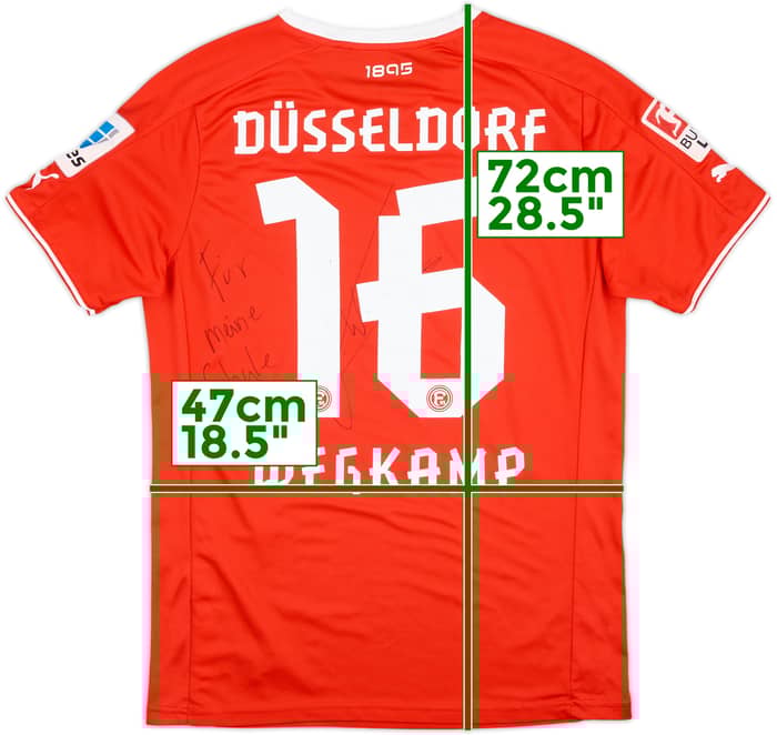 2013-14 Fortuna Dusseldorf Match Issue Signed Home Shirt Wegkamp #16