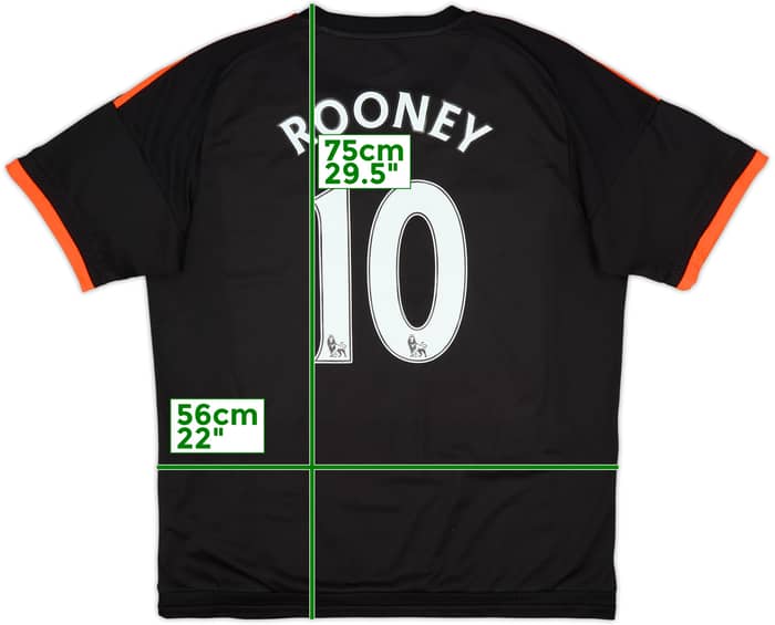 2015-16 Manchester United Third Shirt Rooney #10 - 7/10 - (XL)