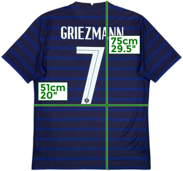 2020-21 France Home Shirt Griezmann #7 - 8/10 - (M)