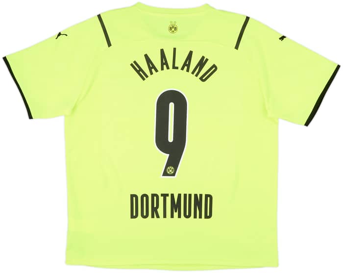 2021-22 Borussia Dortmund European Home Shirt Haaland #9 - 8/10 - (XL)