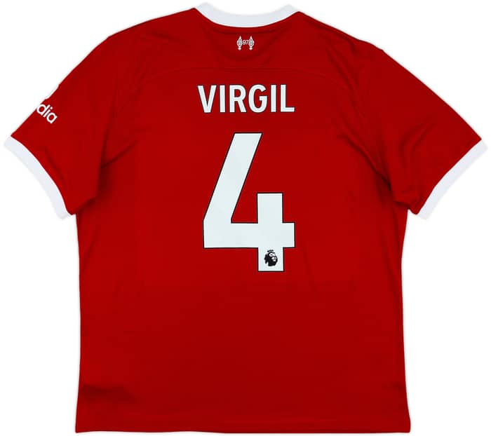 2023-24 Liverpool Home Shirt Virgil #4 - 8/10 - (XL)