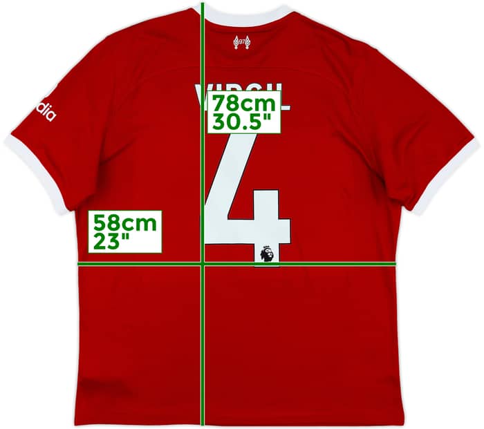 2023-24 Liverpool Home Shirt Virgil #4 - 8/10 - (XL)