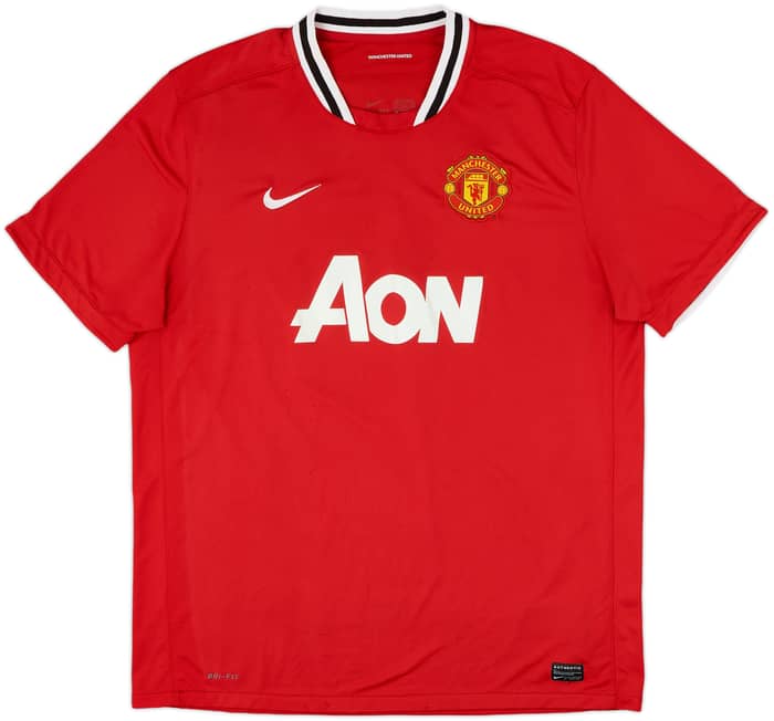 2011-12 Manchester United Home Shirt J.S.Park #13 - 7/10 - (XXL)