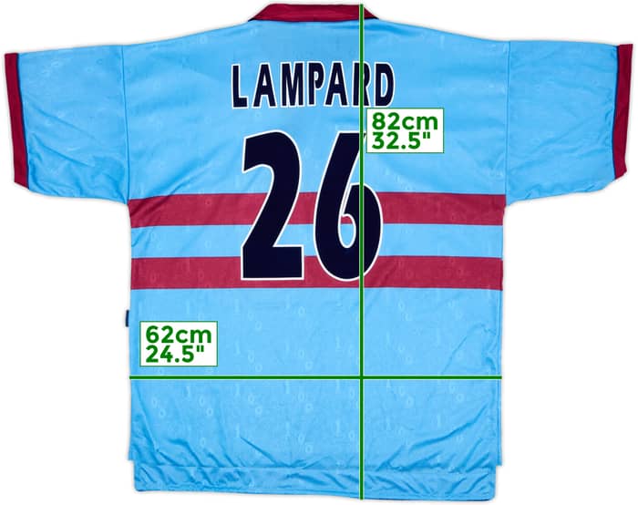 1995-97 West Ham Centenary Away Shirt Lampard #26 - 9/10 - (XL)