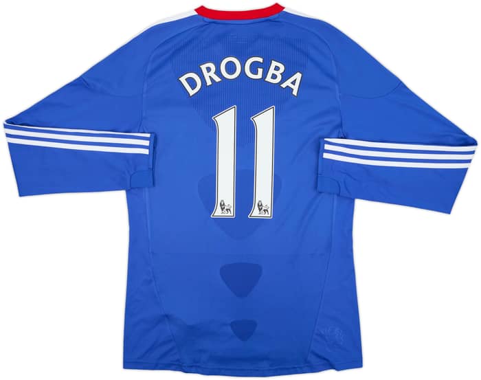 2010-11 Chelsea Home L/S Shirt Drogba #11 - 10/10 - (S)