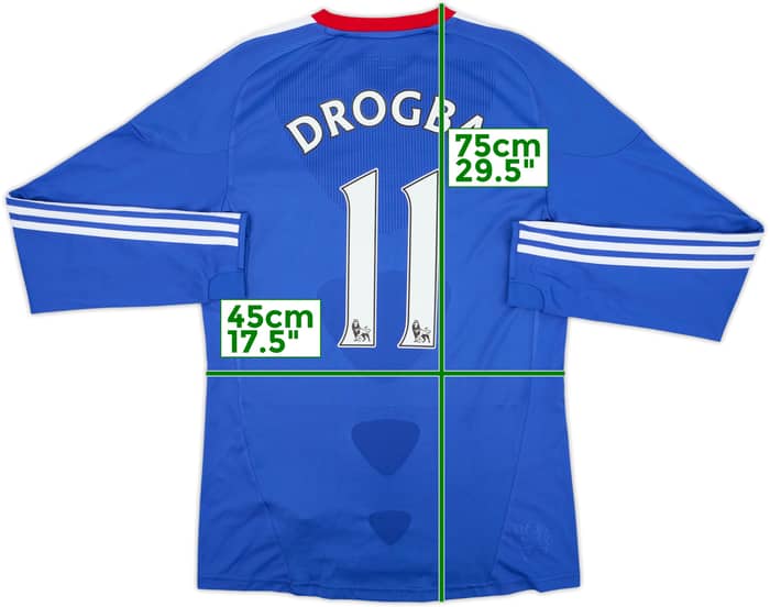 2010-11 Chelsea Home L/S Shirt Drogba #11 - 10/10 - (S)