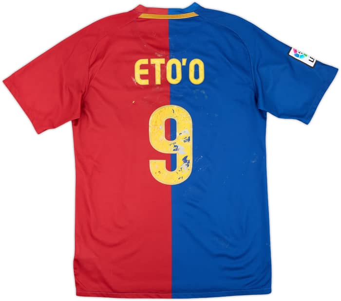 2008-09 Barcelona Home Shirt Eto'o #9 - 4/10 - (S)