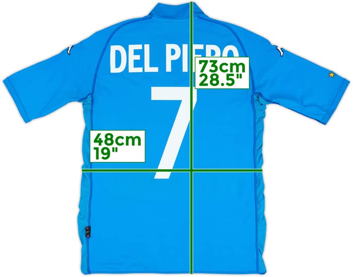 2002 Italy Home Shirt Del Piero #10 - 6/10 - (L)