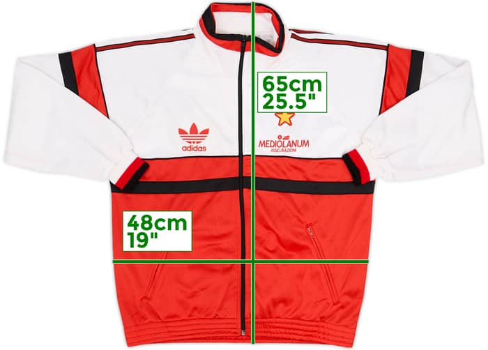 1990-92 AC Milan adidas Track Jacket - 8/10 - (XS)