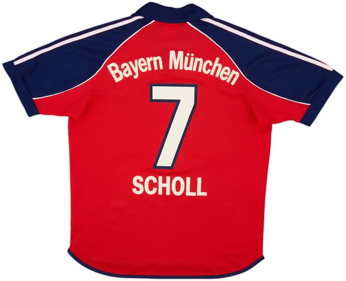 1999-01 Bayern Munich Home Shirt Scholl #7 - 8/10 - (XL.Boys)