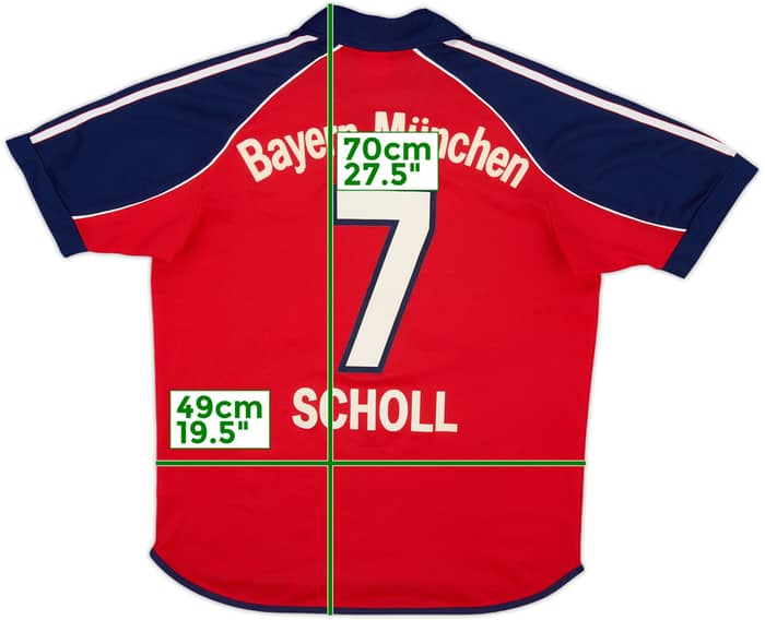 1999-01 Bayern Munich Home Shirt Scholl #7 - 8/10 - (XL.Boys)