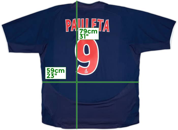 2003-04 Paris Saint-Germain Local Camiseta Pauleta #9 - 8/10 - (XL)
