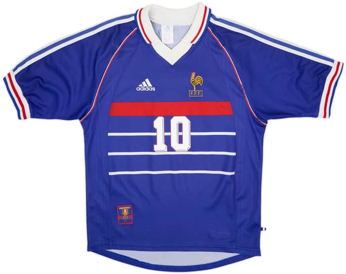 1998-00 France Home Shirt Zidane #10 - 6/10 - (S)