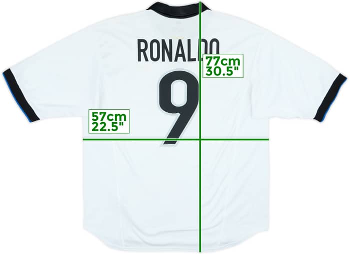 1998-99 Inter Milan Away Shirt Ronaldo #9 - 9/10 - (L)