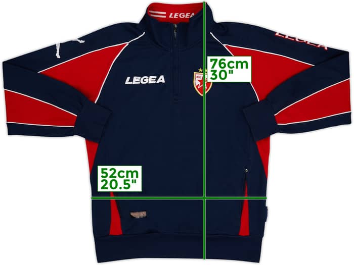 2012-13 Red Star Belgrade Legea 1/4 Zip Training Top - 8/10 - (L)