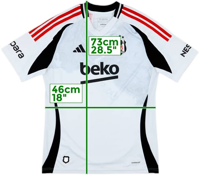 2024-25 Besiktas Home Shirt - 8/10 - (XL.Boys)