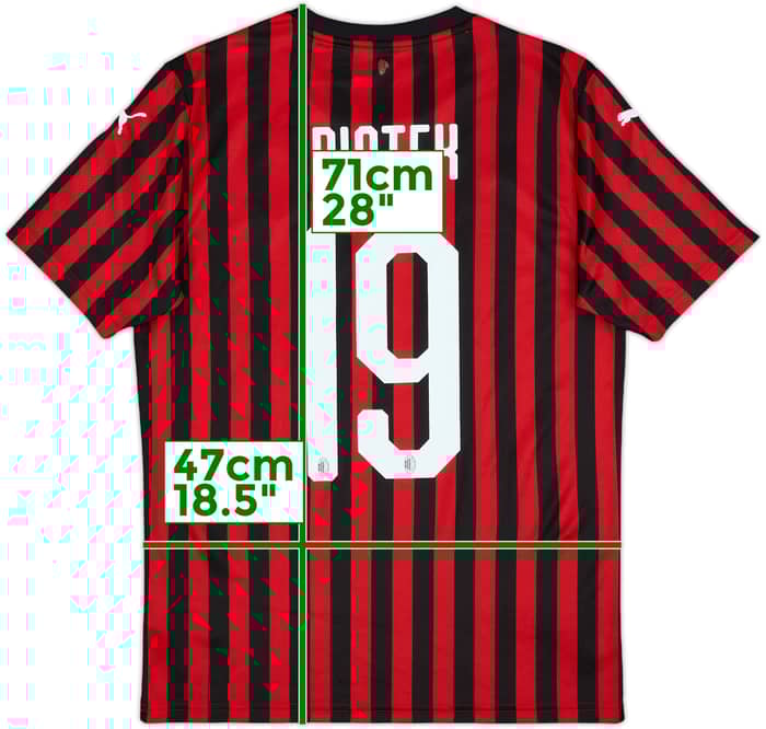 2019-20 AC Milan Home Shirt Piatek #19 - 9/10 - (S)
