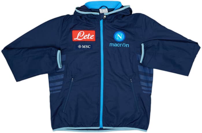 2012-13 Napoli Macron Hooded Track Jacket - 5/10 - (M)