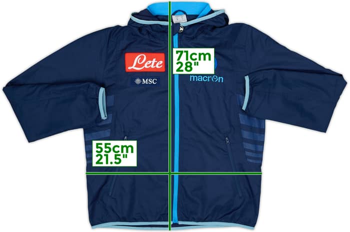2012-13 Napoli Macron Hooded Track Jacket - 5/10 - (M)