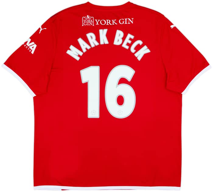 2021-22 York City Home Shirt Mark Beck #16 - 9/10 - (XXL)