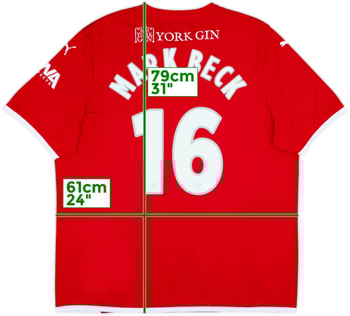 2021-22 York City Home Shirt Mark Beck #16 - 9/10 - (XXL)