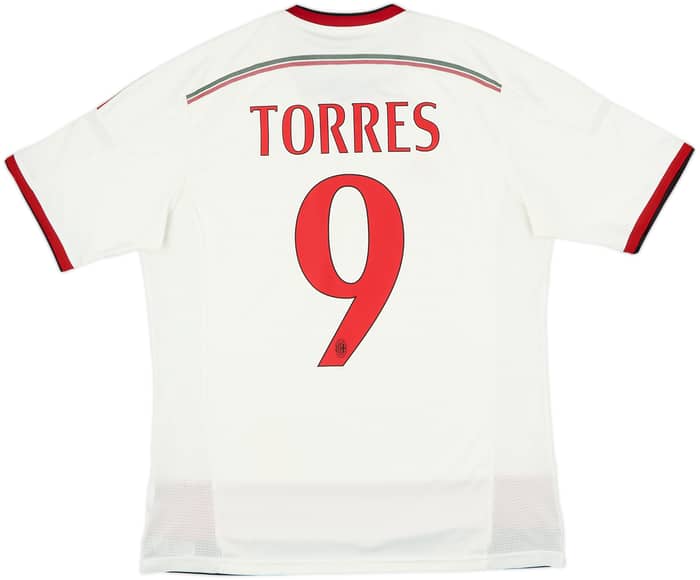 2014-15 AC Milan Away Shirt Torres #9 - 6/10 - (L)