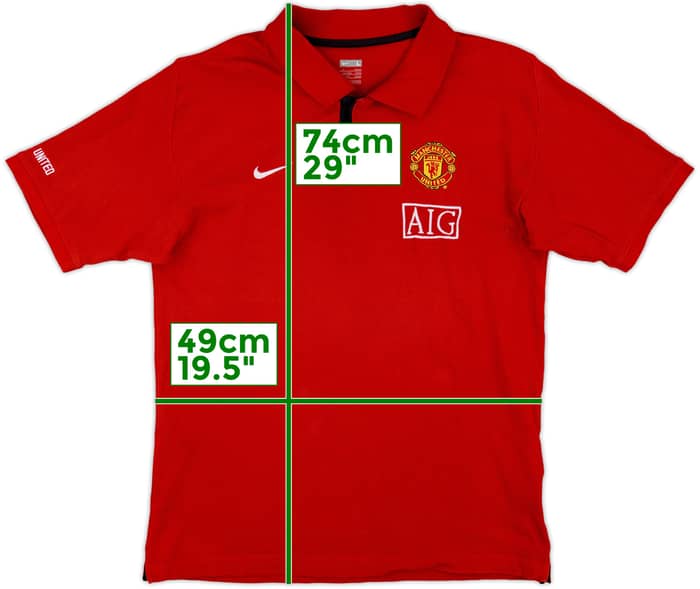 2008-09 Manchester United Nike Polo Shirt - 8/10 - (L)