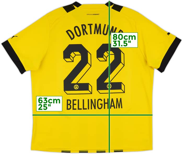2022-23 Dortmund Home Shirt Bellingham #22 - 9/10 - (XXL)