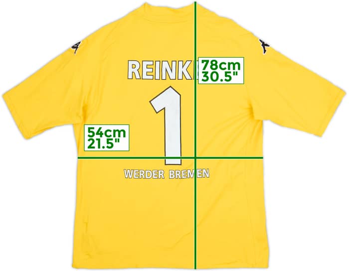 2008-09 Werder Bremen GK S/S Shirt Reinke #1 - 6/10 - (4XL)