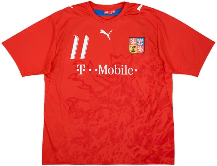 2006-08 Czech Republic Basic Home Shirt Nedved #11 - 8/10 - (XL)