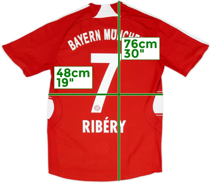 2007-08 Bayern Munich Home Shirt Ribery #7 - 7/10 - (S)