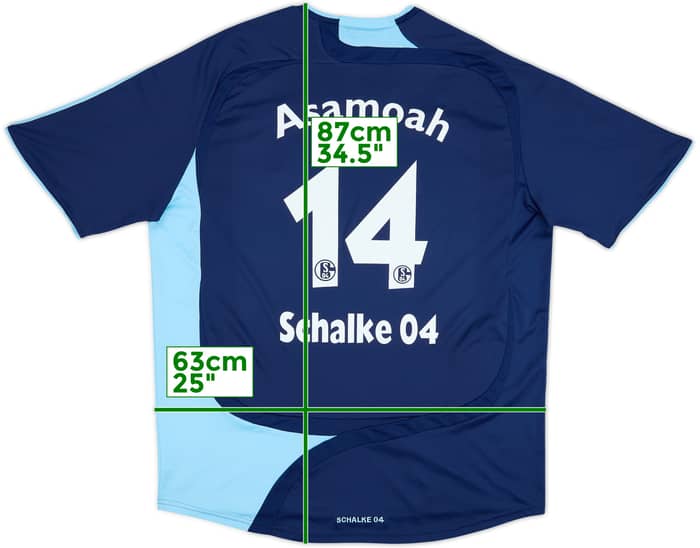 2007-08 Schalke European Home Shirt Asamoah #14 - 7/10 - (XXL)
