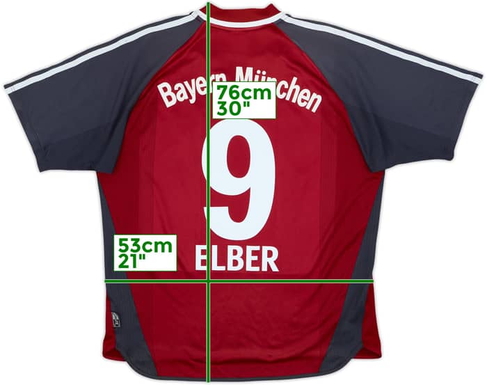 2002-03 Bayern Munich Home Shirt Elber #9 - 5/10 - (M)
