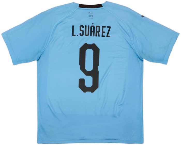 2018-19 Uruguay Home Shirt L.Suarez #9 - 6/10 - (L)