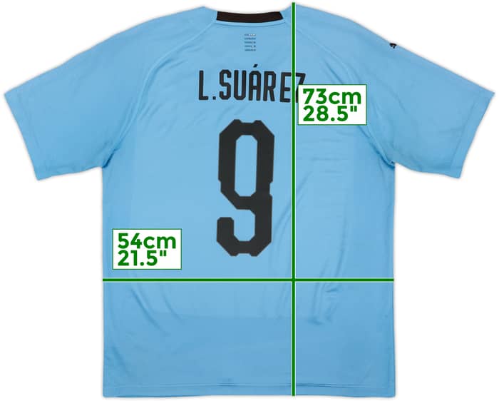 2018-19 Uruguay Home Shirt L.Suarez #9 - 6/10 - (L)