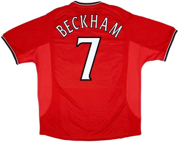 2000-02 Manchester United Home Shirt Beckham #7 - 5/10 - (XL)