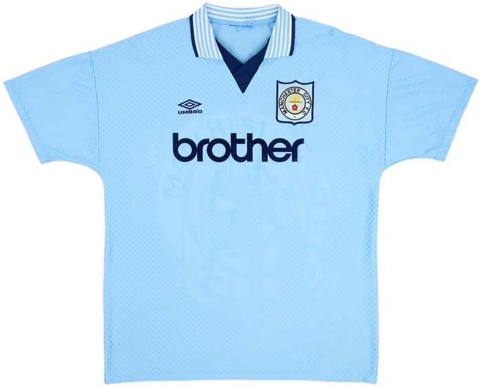 1995-97 Manchester City Home Shirt Kinkladze #7 - 8/10 - (XL)