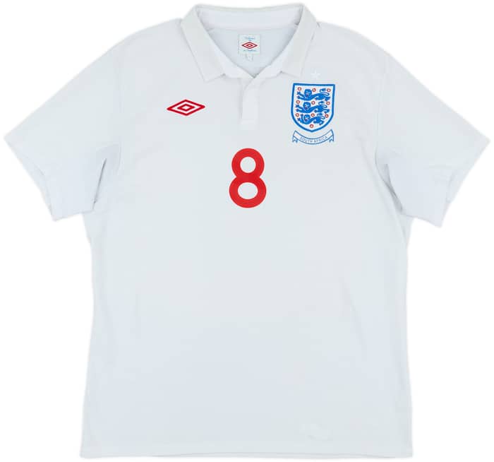 2009-10 England 'World Cup South Africa 2010' Home Shirt Lampard #8 - 7/10 - (XL)