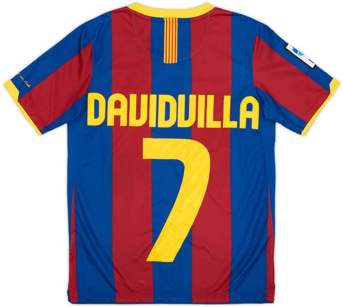 2010-11 Barcelona Home Shirt David Villa #7 - 6/10 - (M.Boys)