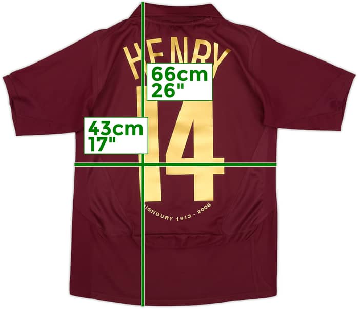 2005-06 Arsenal Home Shirt Henry #14 - 10/10 - (L.Boys)