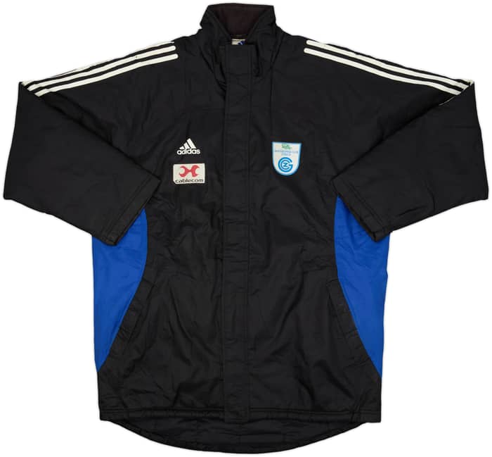 2001-02 Grasshoppers Player Issue adidas Padded Bench Coat - 7/10 - (L/XL)